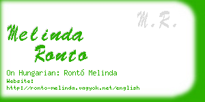 melinda ronto business card
